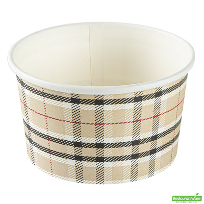 Wholesale Restaurantware 12 Oz Round Plaid Paper To Go Cup- Bulk