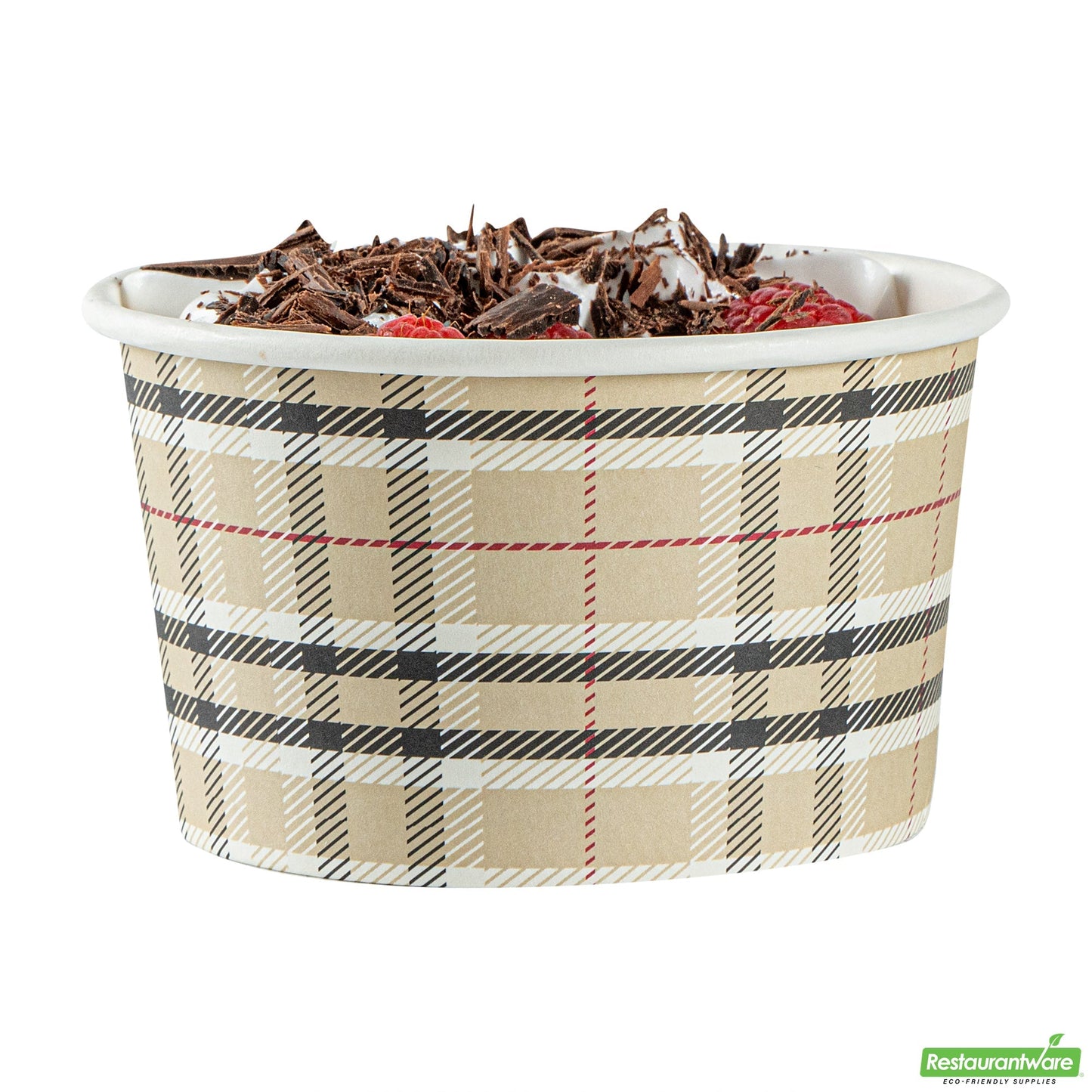 Wholesale Restaurantware 12 Oz Round Plaid Paper To Go Cup- Bulk