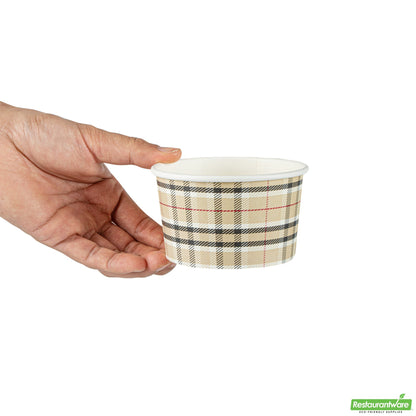 Wholesale Restaurantware 12 Oz Round Plaid Paper To Go Cup- Bulk