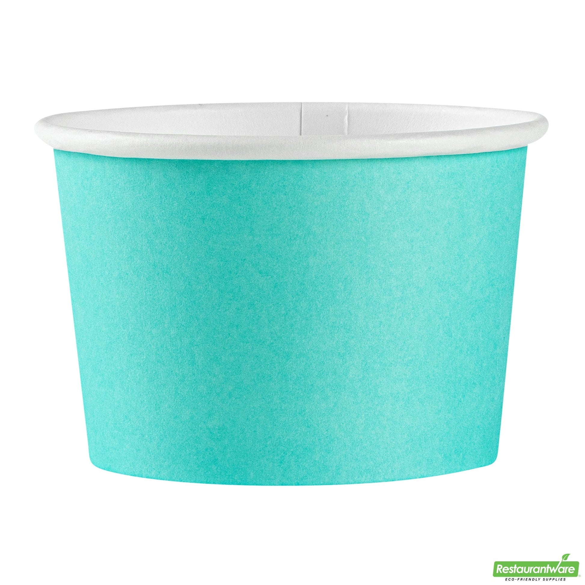 Wholesale Restaurantware 4 Oz Round Turquoise Paper To Go Cup- Bulk