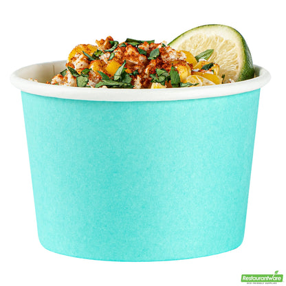 Wholesale Restaurantware 4 Oz Round Turquoise Paper To Go Cup- Bulk