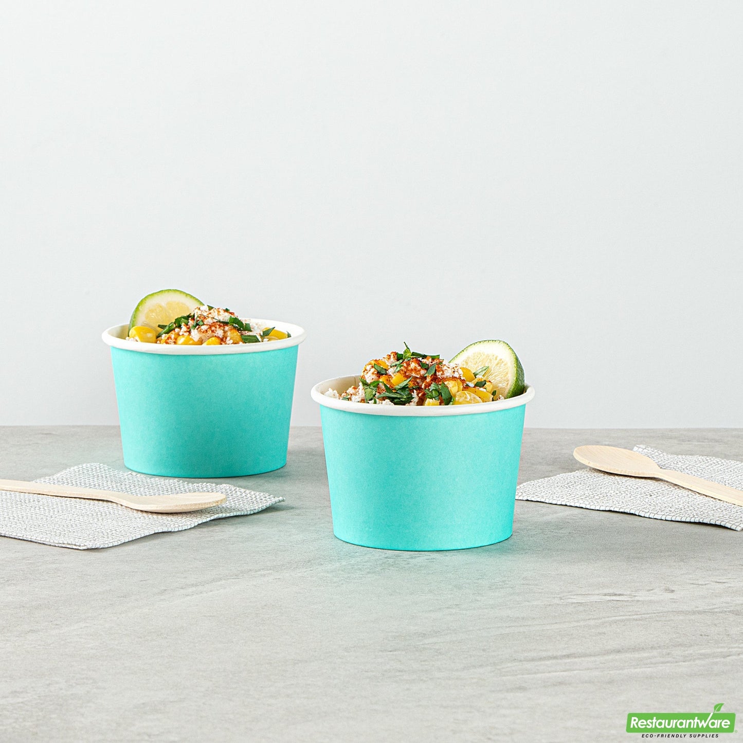 Wholesale Restaurantware 4 Oz Round Turquoise Paper To Go Cup- Bulk