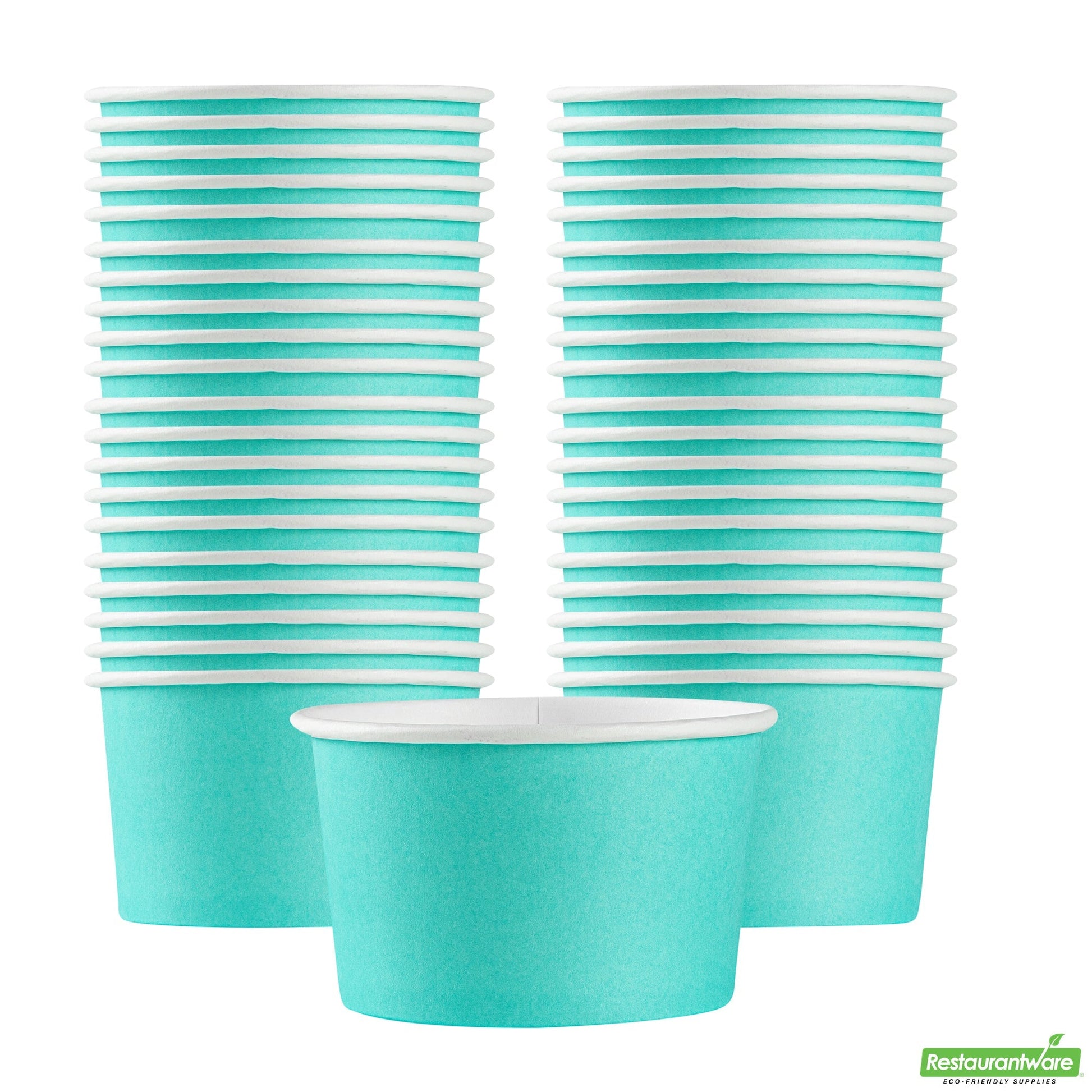 Wholesale Restaurantware 5 Oz Round Turquoise Paper To Go Cup- Bulk
