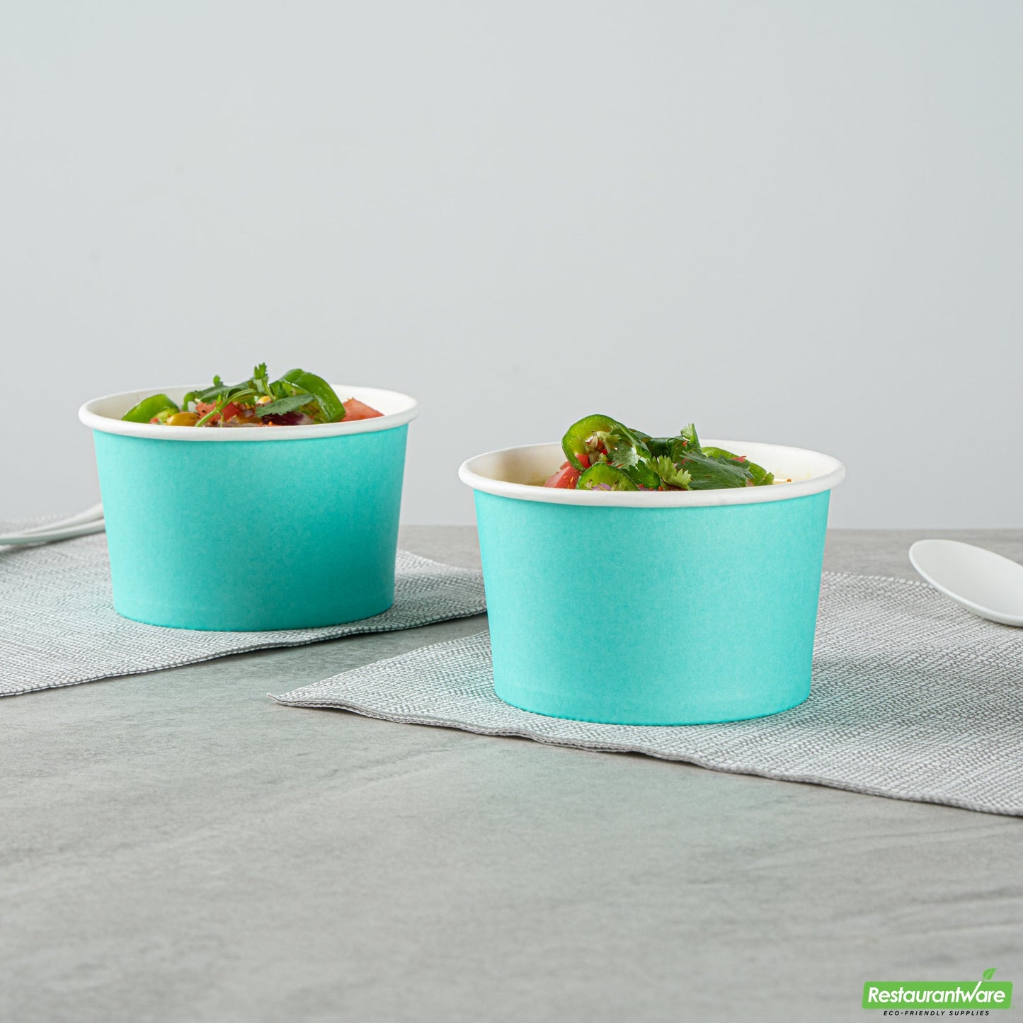 Wholesale Restaurantware 5 Oz Round Turquoise Paper To Go Cup- Bulk