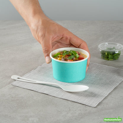 Wholesale Restaurantware 5 Oz Round Turquoise Paper To Go Cup- Bulk