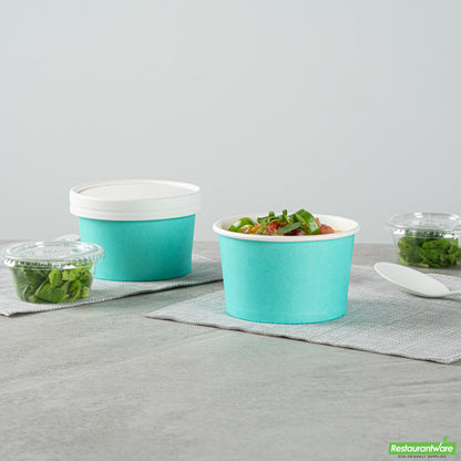 Wholesale Restaurantware 5 Oz Round Turquoise Paper To Go Cup- Bulk