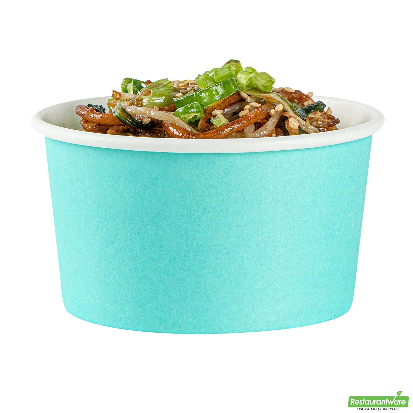 Wholesale Restaurantware 8 Oz Round Turquoise Paper To Go Cup- Bulk
