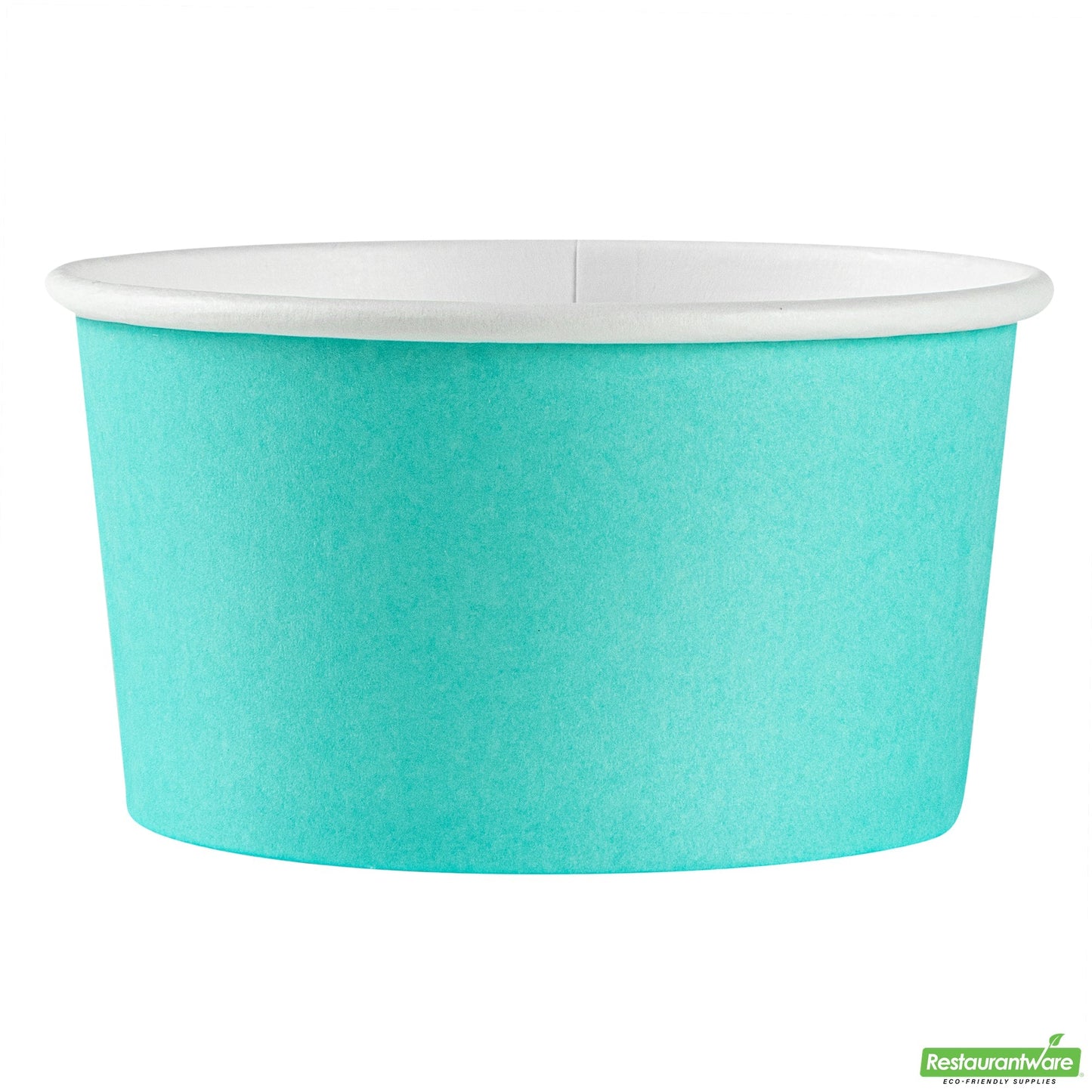 Wholesale Restaurantware 8 Oz Round Turquoise Paper To Go Cup- Bulk