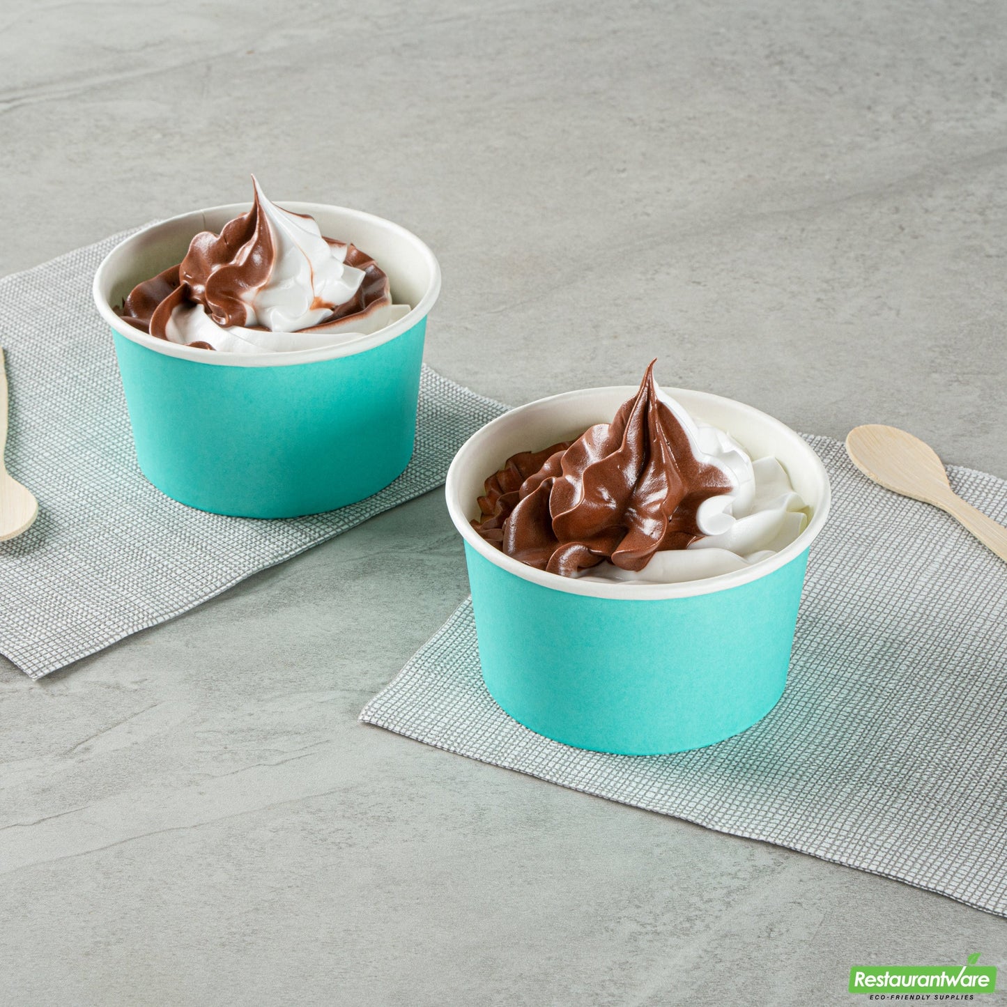Wholesale Restaurantware 12 Oz Round Turquoise Paper To Go Cup- Bulk
