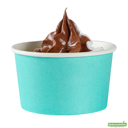 Wholesale Restaurantware 12 Oz Round Turquoise Paper To Go Cup- Bulk