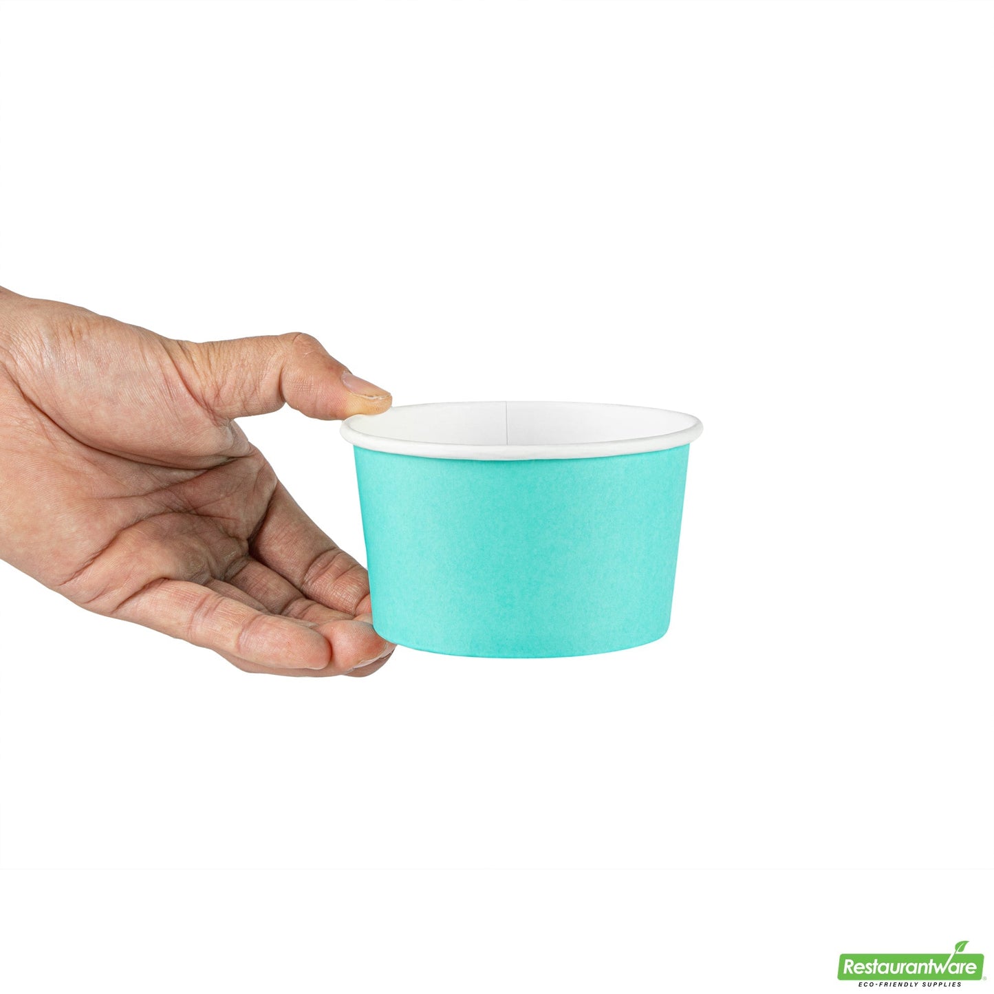 Wholesale Restaurantware 12 Oz Round Turquoise Paper To Go Cup- Bulk
