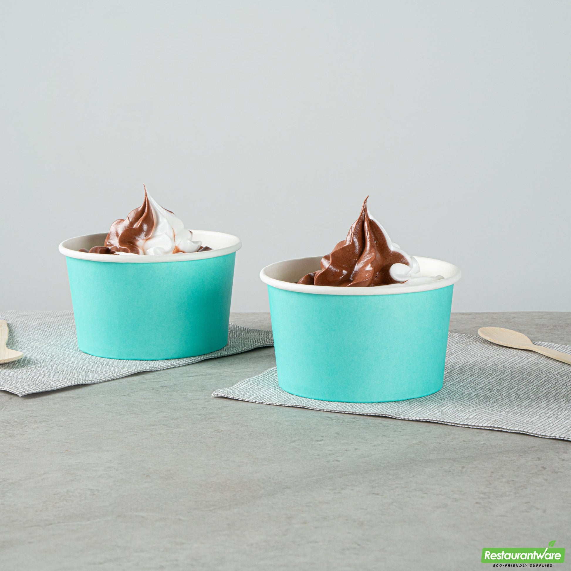 Wholesale Restaurantware 12 Oz Round Turquoise Paper To Go Cup- Bulk