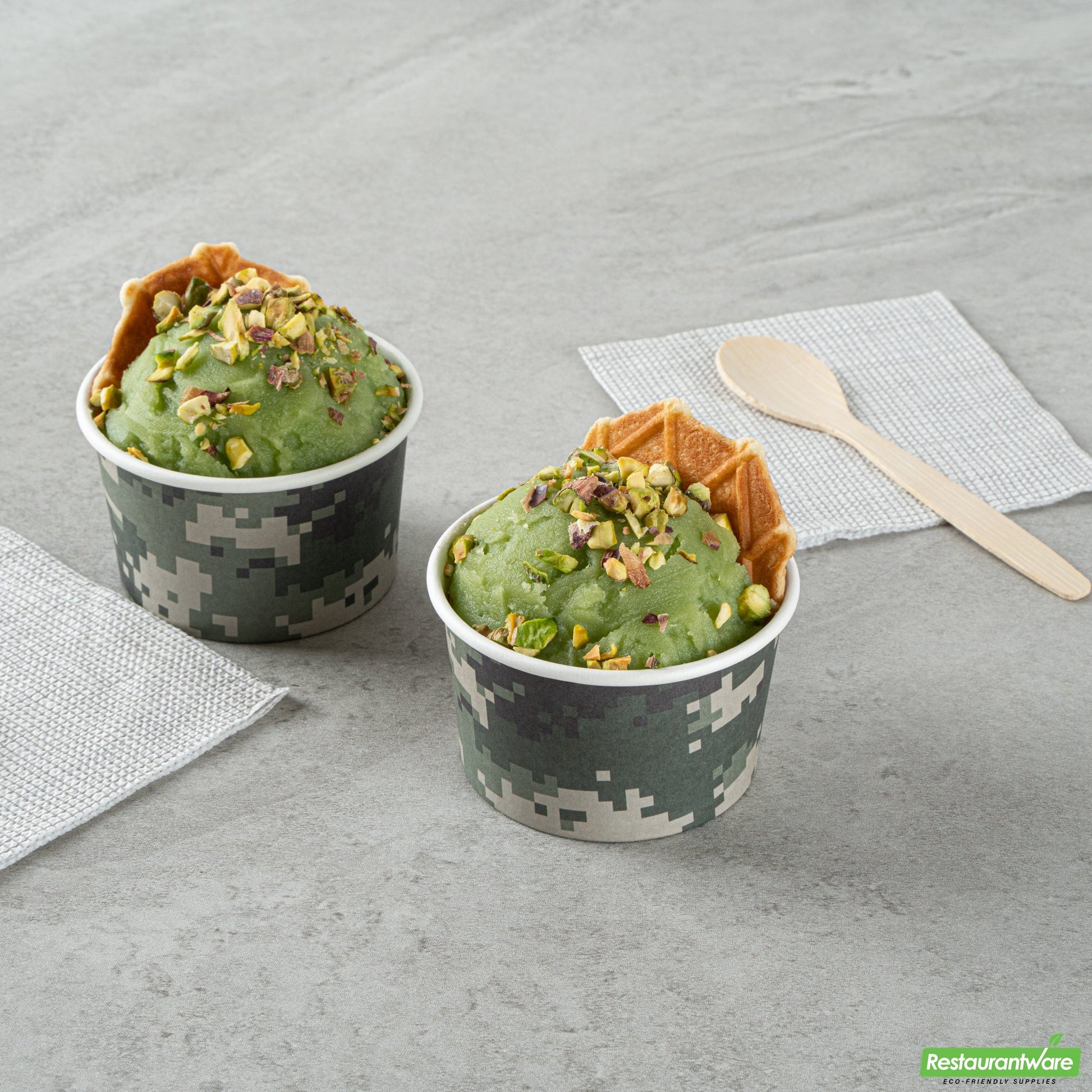 Wholesale Restaurantware 3 Oz Round Camouflage Paper To Go Cup- Bulk