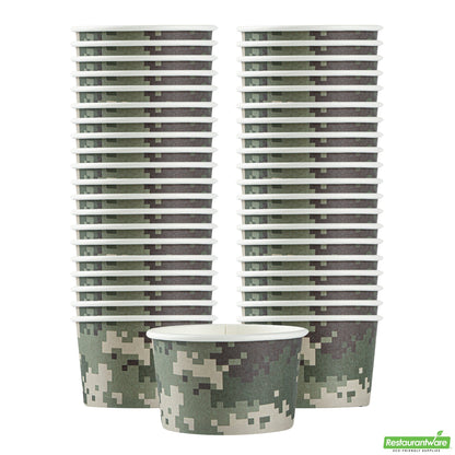 Wholesale Restaurantware 3 Oz Round Camouflage Paper To Go Cup- Bulk
