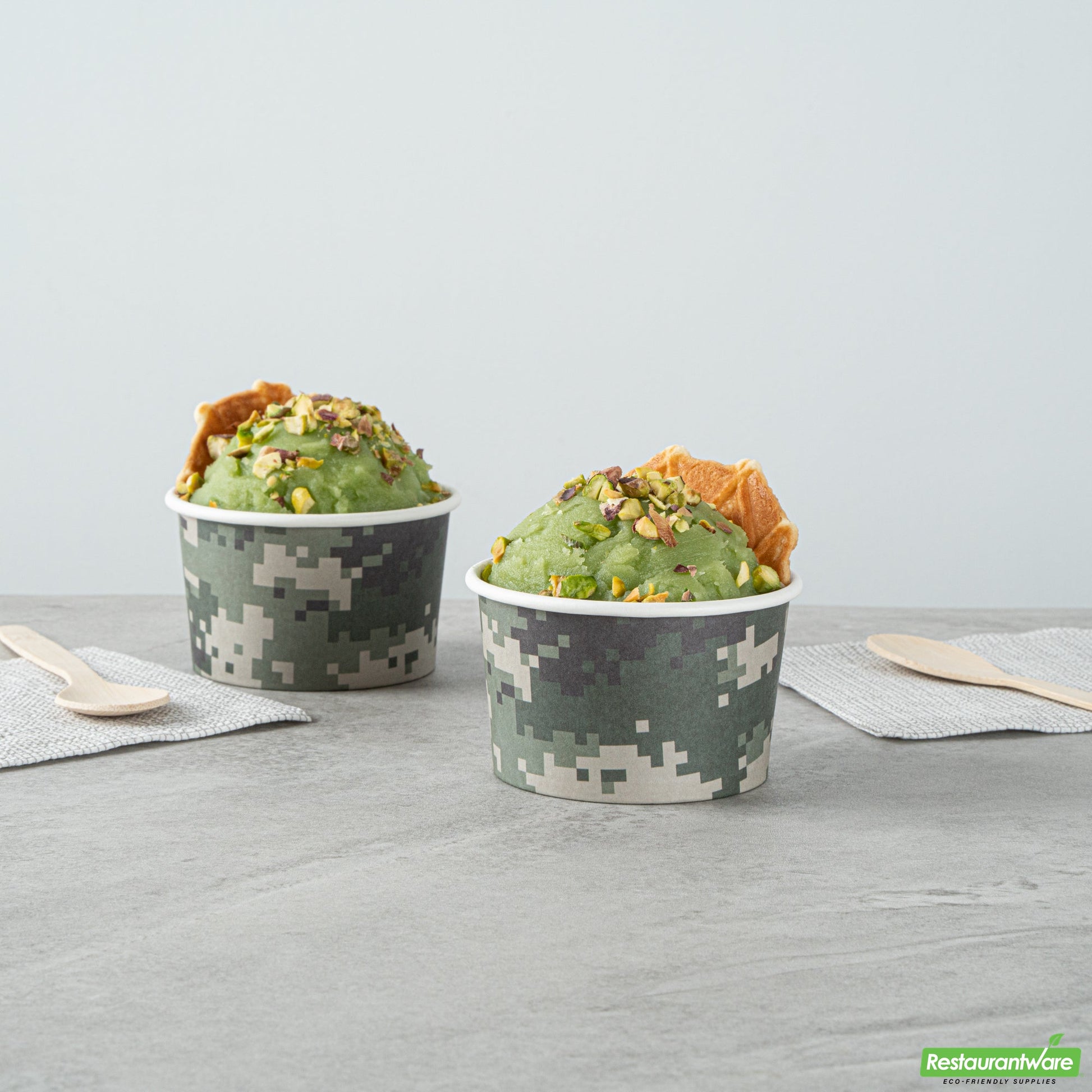 Wholesale Restaurantware 3 Oz Round Camouflage Paper To Go Cup- Bulk