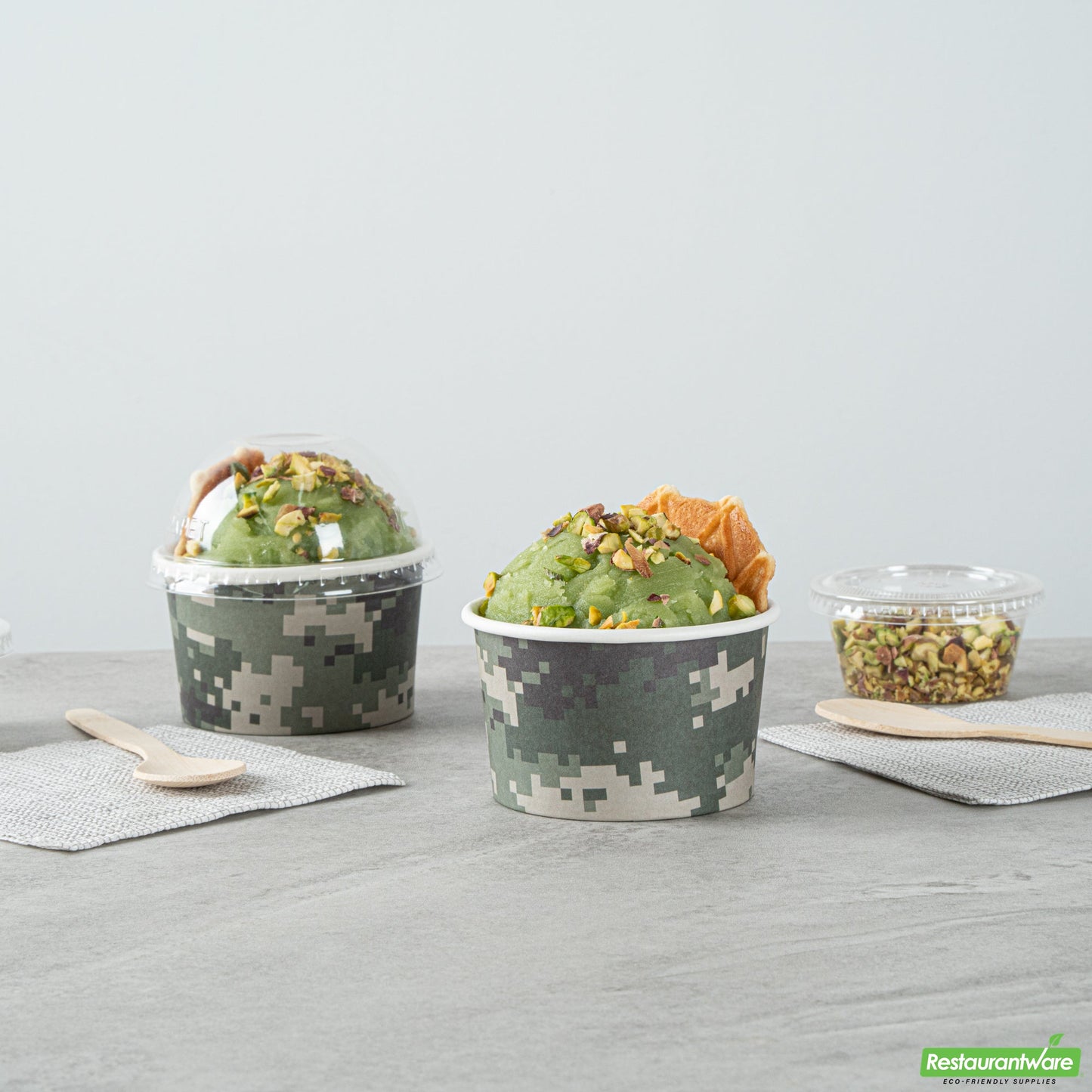 Wholesale Restaurantware 3 Oz Round Camouflage Paper To Go Cup- Bulk