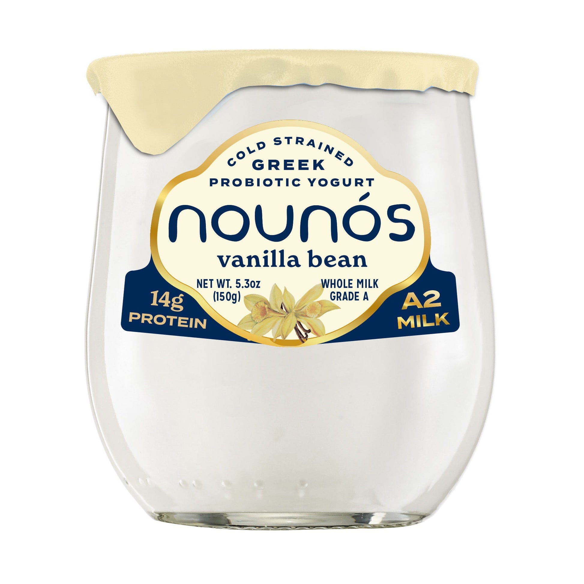 Wholesale Nounos Creamery Vanilla Bean Greek Yogurt 5.3oz- Bulk
