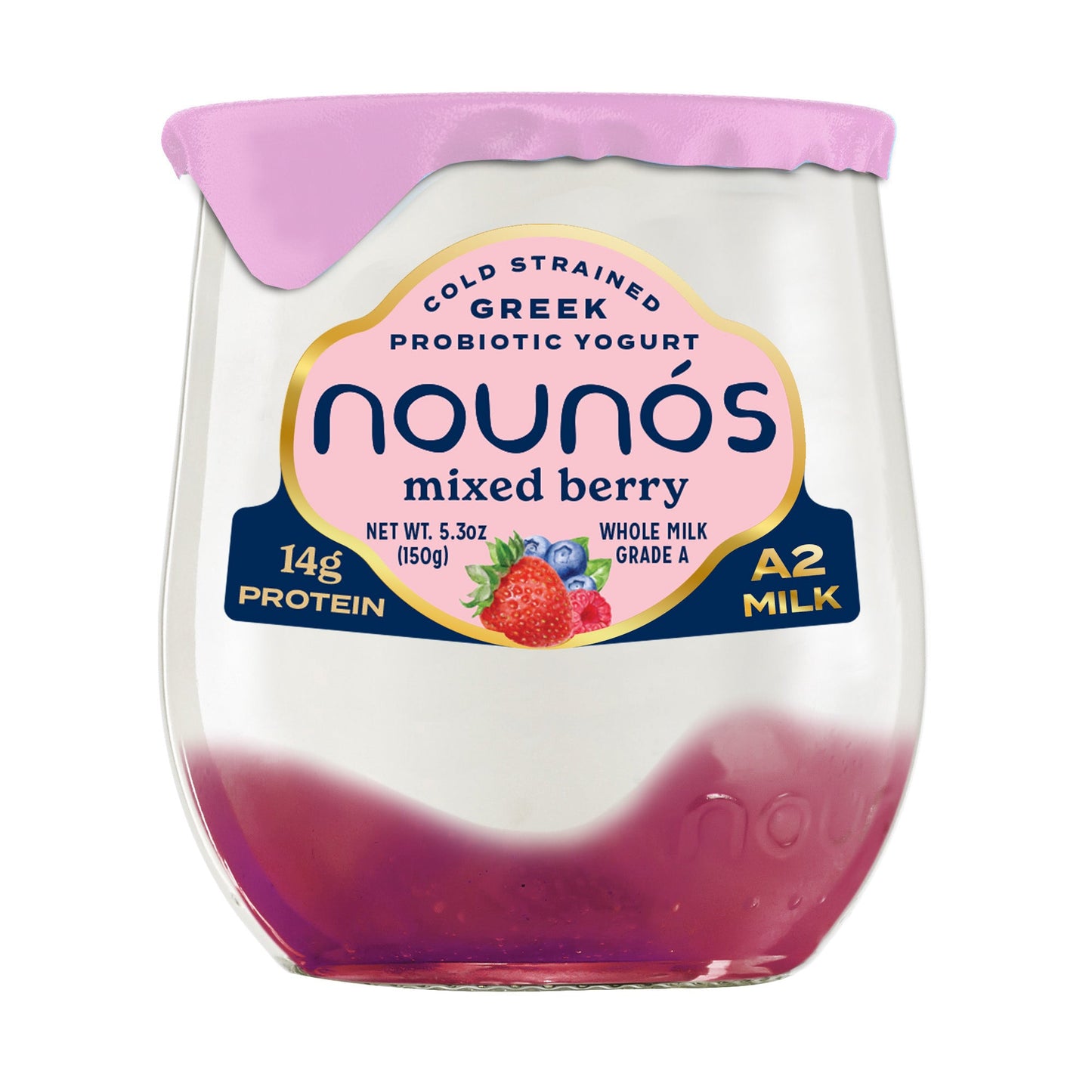 Wholesale Nounos Creamery Mixed Berry Greek Yogurt 5.3oz- Bulk