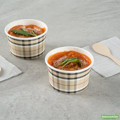 Wholesale Restaurantware 3 Oz Round Plaid Paper To Go Cup- Bulk