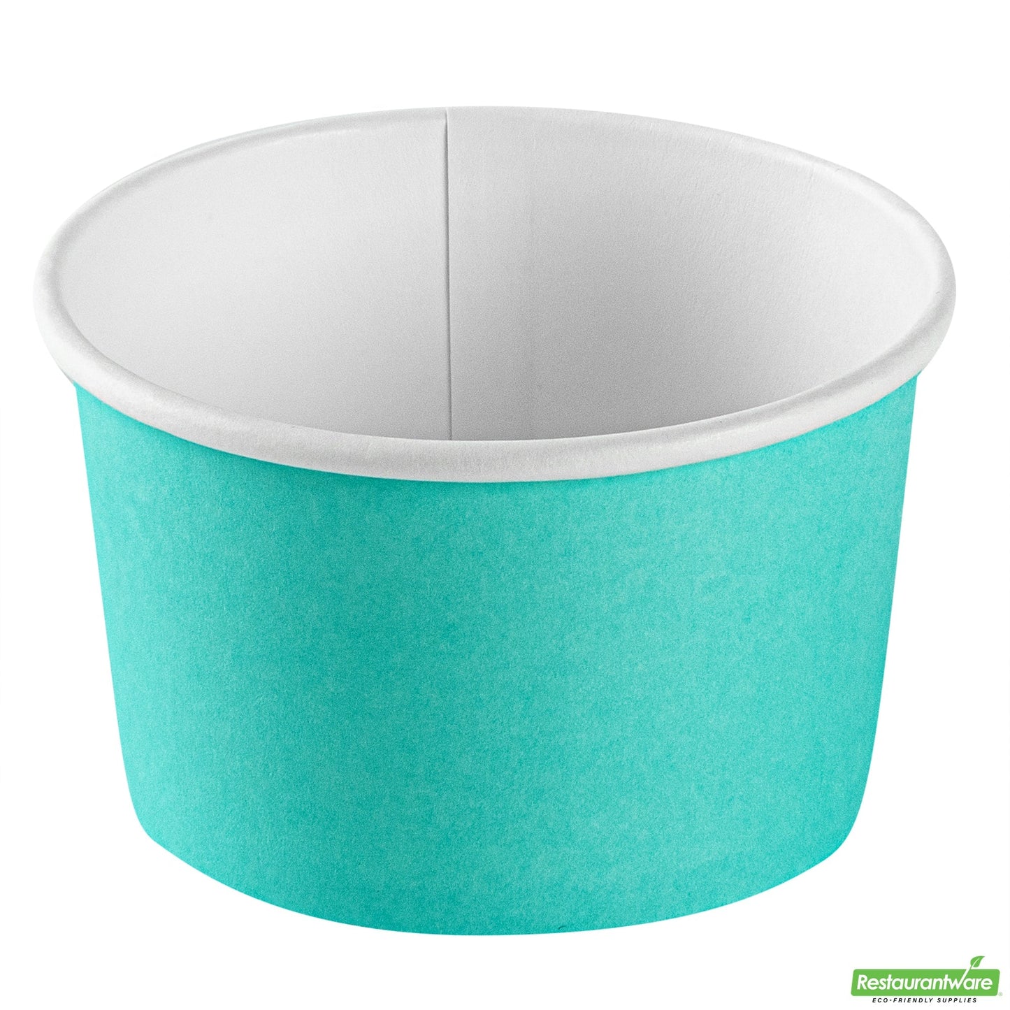 Wholesale Restaurantware 3 Oz Round Turquoise Paper to Go Cup - 3" X 3" X 1.8"- Bulk