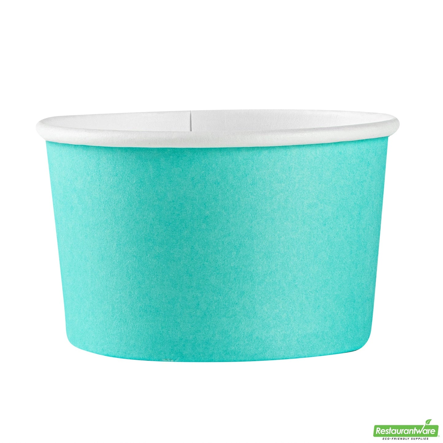 Wholesale Restaurantware 3 Oz Round Turquoise Paper to Go Cup - 3" X 3" X 1.8"- Bulk