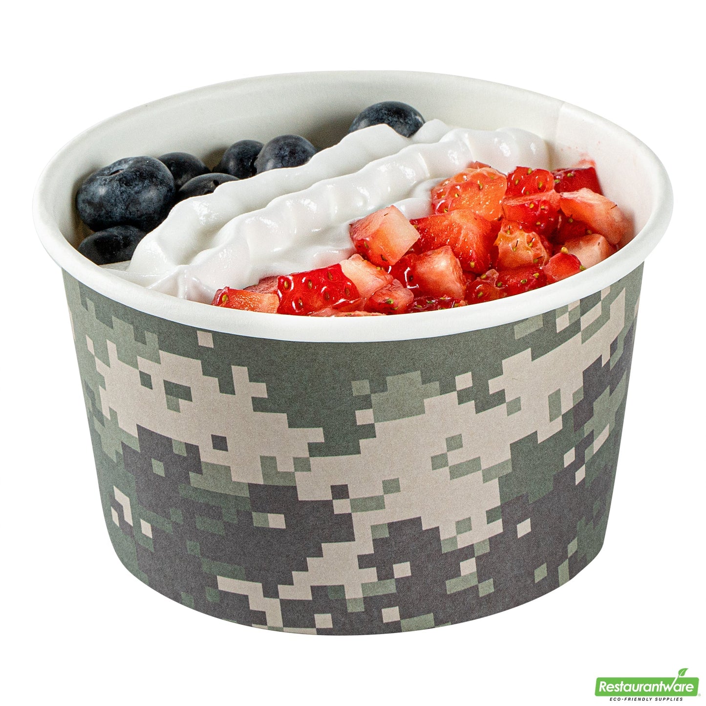 Wholesale Restaurantware 12 Oz Round Camouflage Paper To Go Cup- Bulk