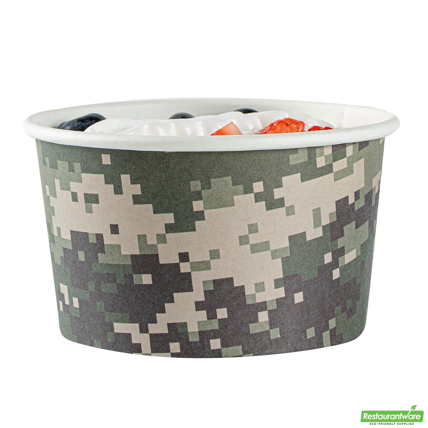 Wholesale Restaurantware 12 Oz Round Camouflage Paper To Go Cup- Bulk