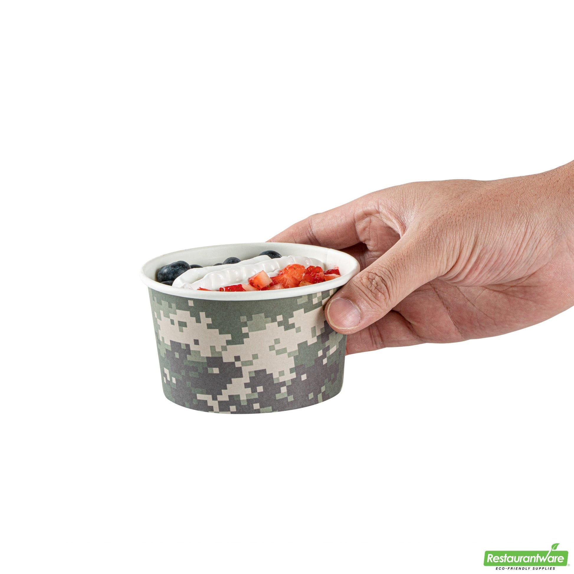 Wholesale Restaurantware 12 Oz Round Camouflage Paper To Go Cup- Bulk