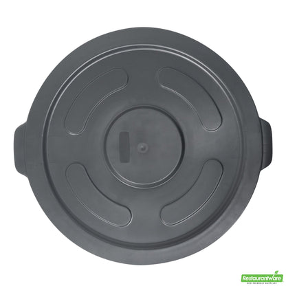 Wholesale Restaurantware Gray Plastic Commercial Trash Can / Ingredient Bin Lid - Fits 55 Gal- Bulk