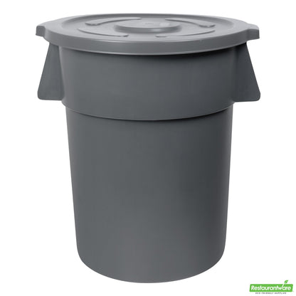 Wholesale Restaurantware Gray Plastic Commercial Trash Can / Ingredient Bin Lid - Fits 55 Gal- Bulk