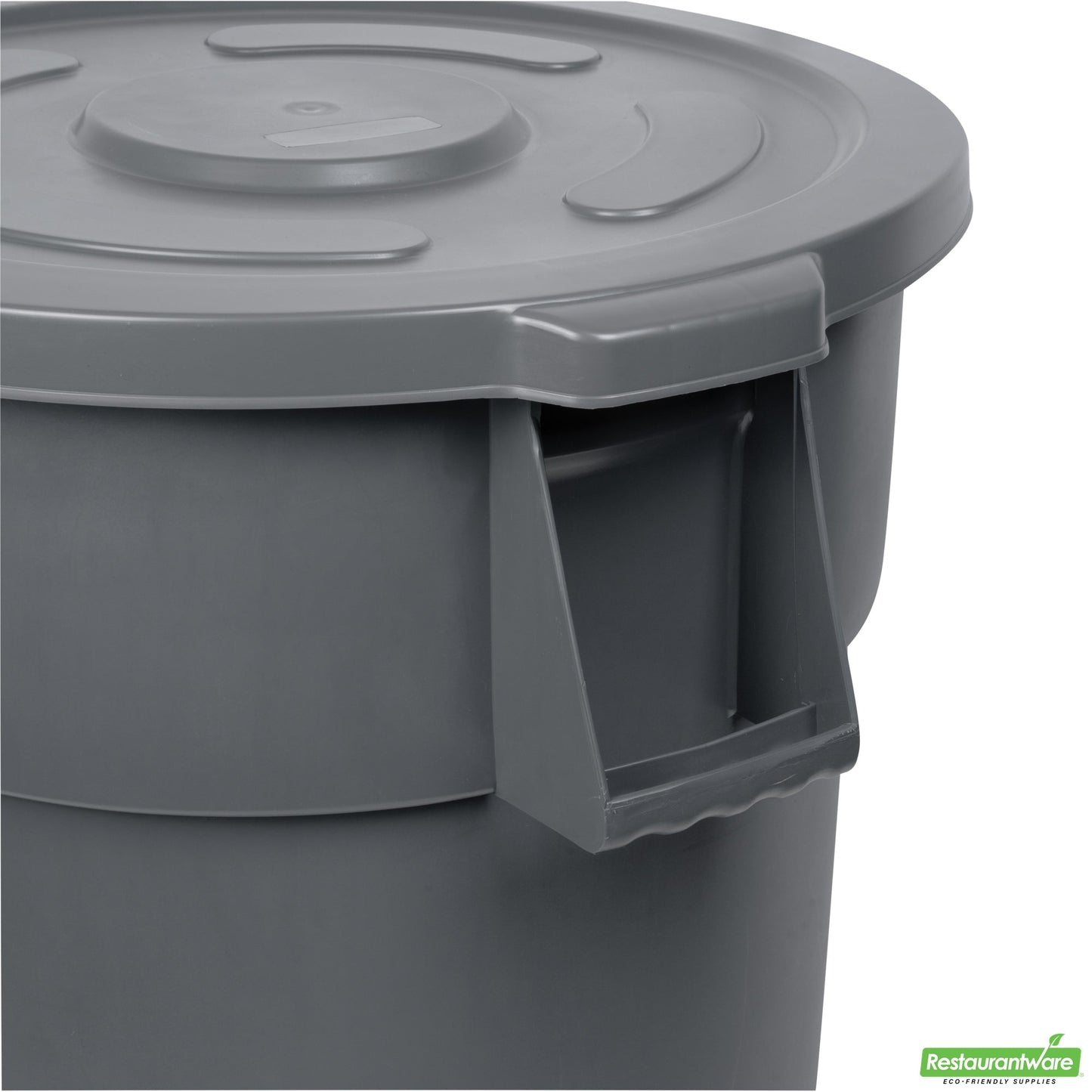 Wholesale Restaurantware Gray Plastic Commercial Trash Can / Ingredient Bin Lid - Fits 55 Gal- Bulk