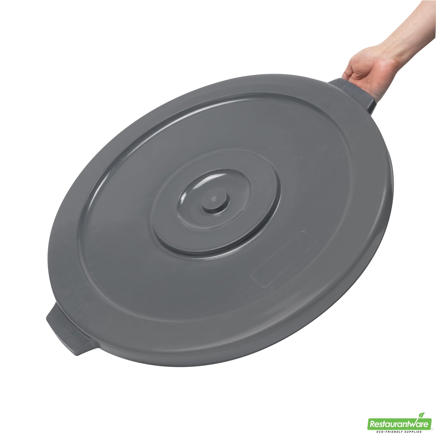 Wholesale Restaurantware Gray Plastic Commercial Trash Can / Ingredient Bin Lid - Fits 44 Gal- Bulk