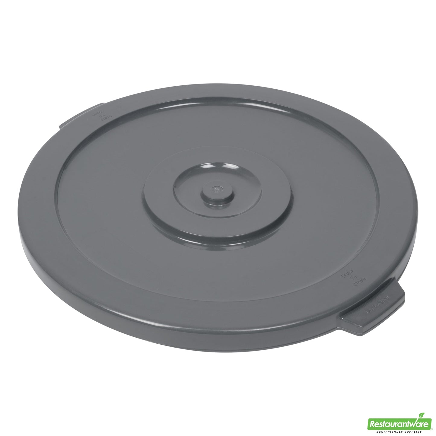 Wholesale Restaurantware Gray Plastic Commercial Trash Can / Ingredient Bin Lid - Fits 32 Gal- Bulk