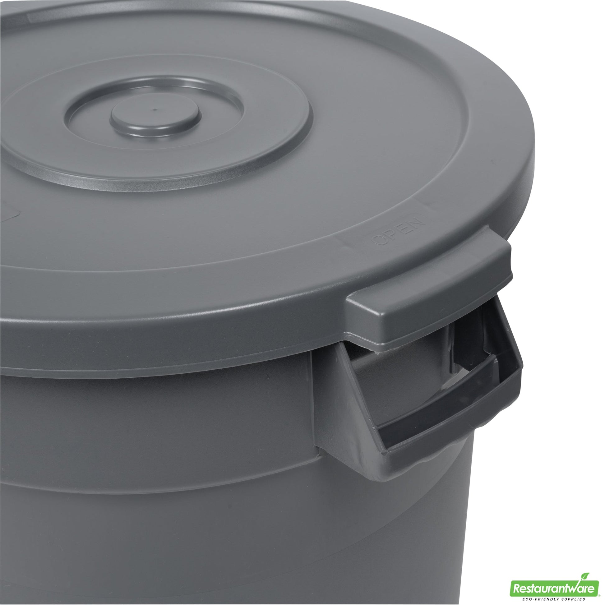 Wholesale Restaurantware Gray Plastic Commercial Trash Can / Ingredient Bin Lid - Fits 20 Gal- Bulk
