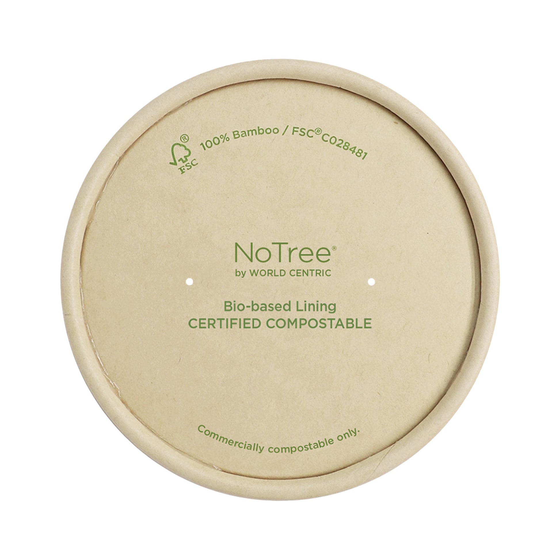 Wholesale World Centric Notree Paper Bowl Lid 12-32 Oz- Bulk