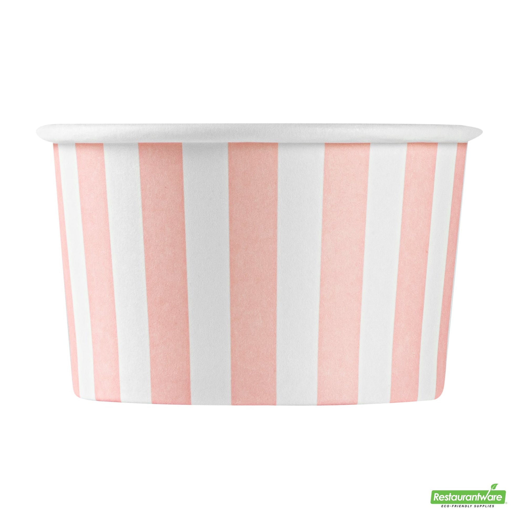 Wholesale Restaurantware 3 Oz Round Pink and White Stripe Paper To Go Cup- Bulk