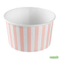 Wholesale Restaurantware 12 Oz Round Pink and White Stripe Paper To Go Cup- Bulk