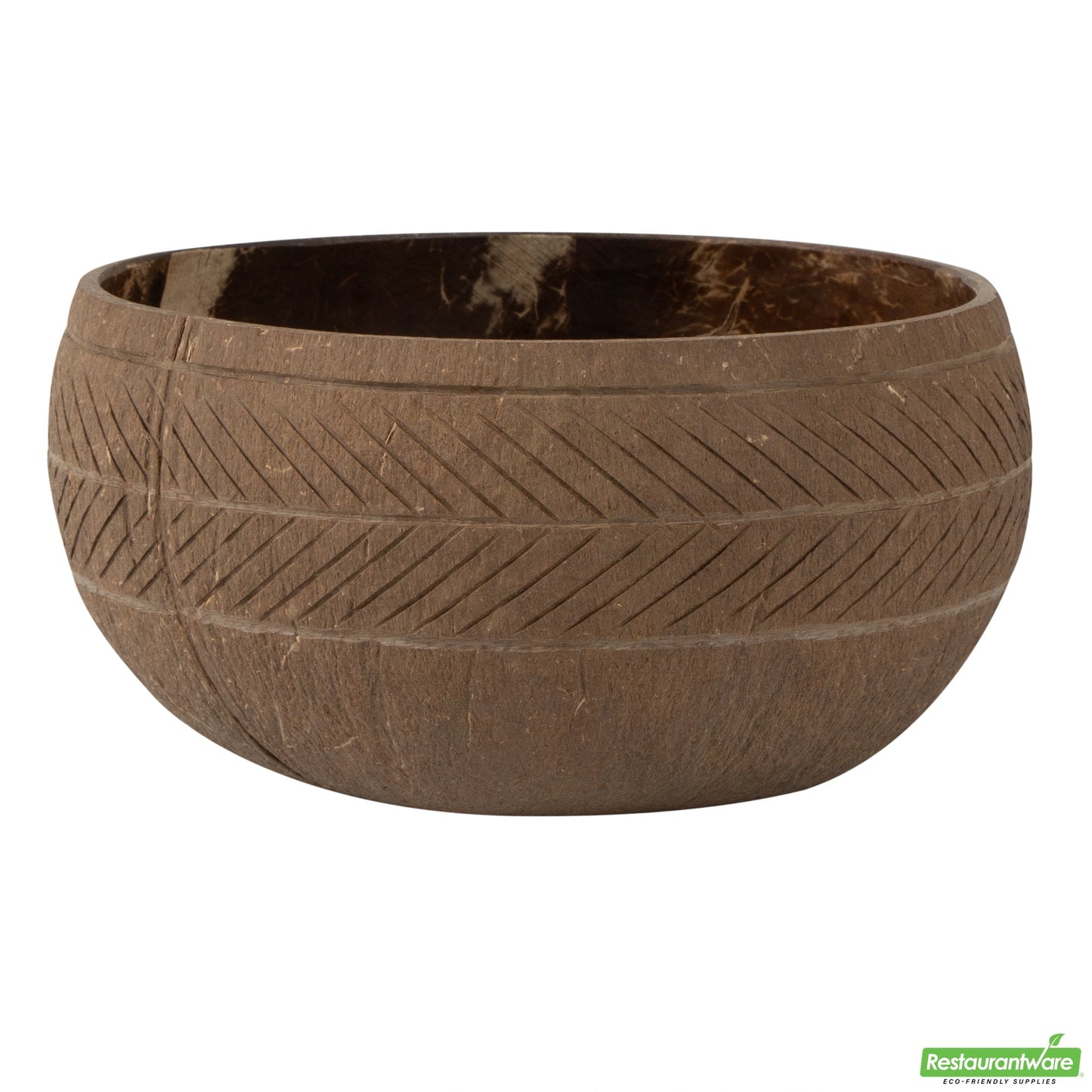 Wholesale Restaurantware Coco Casa 21 oz Handmade Feather Coconut Bowl- Bulk