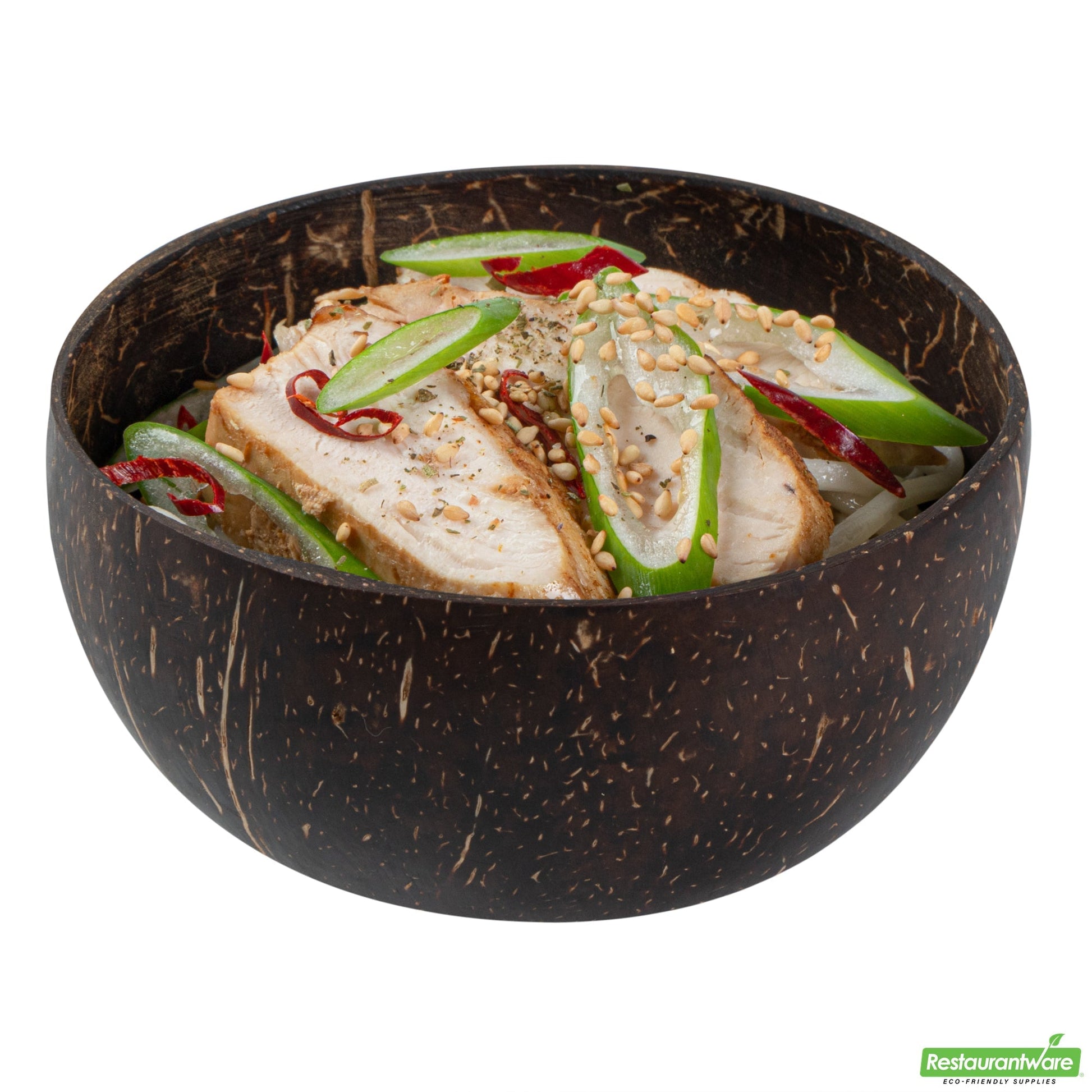 Wholesale Restaurantware Coco Casa 10 oz Handmade Coconut Bowl - Polished- Bulk