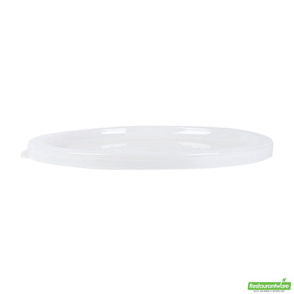 Wholesale Restaurantware Met Lux Round Translucent Plastic Food Storage Container Lid - Fits 12, 18 and 22 Qt- Bulk