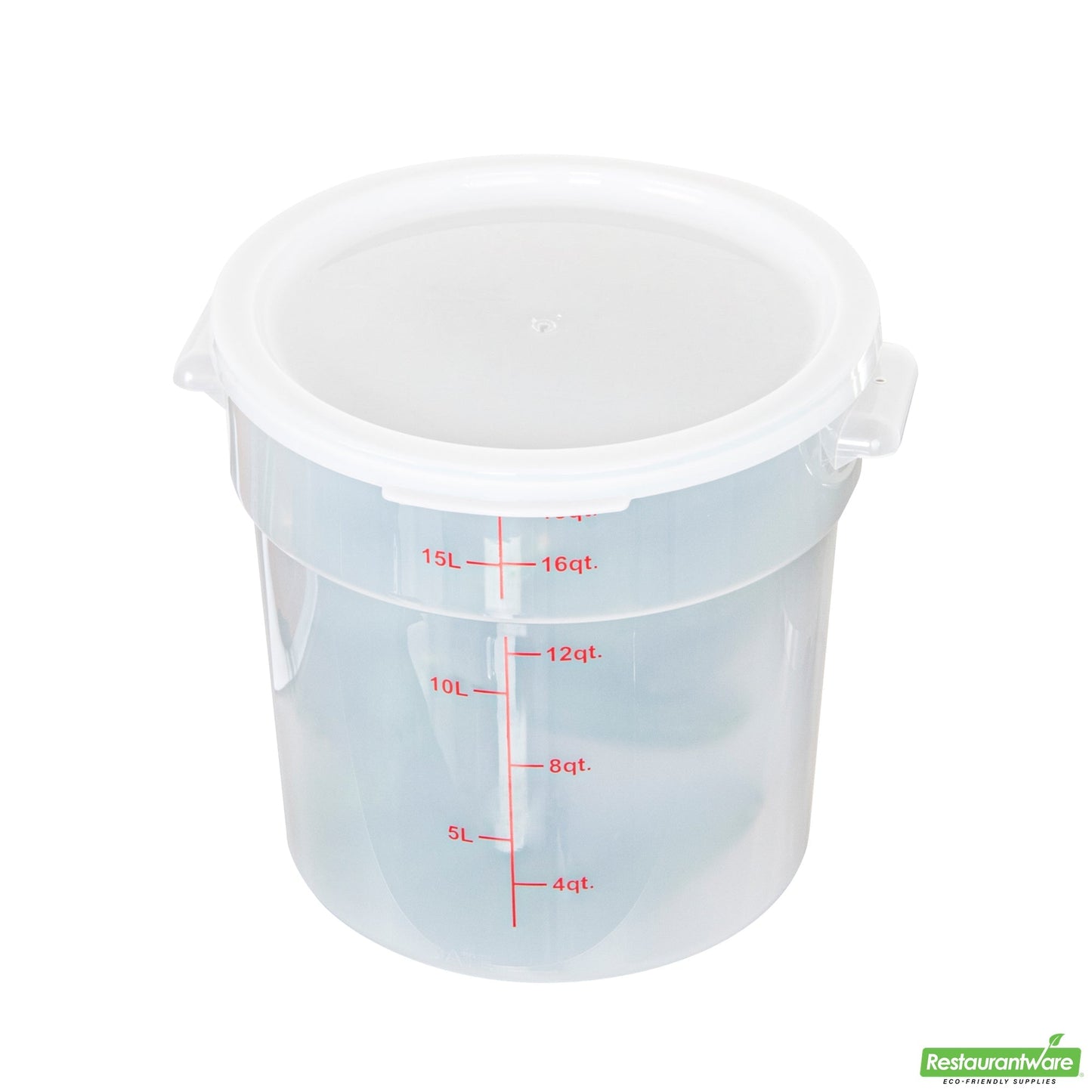 Wholesale Restaurantware Met Lux Round Translucent Plastic Food Storage Container Lid - Fits 12, 18 and 22 Qt- Bulk