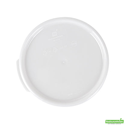 Wholesale Restaurantware Met Lux Round White Plastic Food Storage Container Lid - Fits 2 and 4 Qt- Bulk