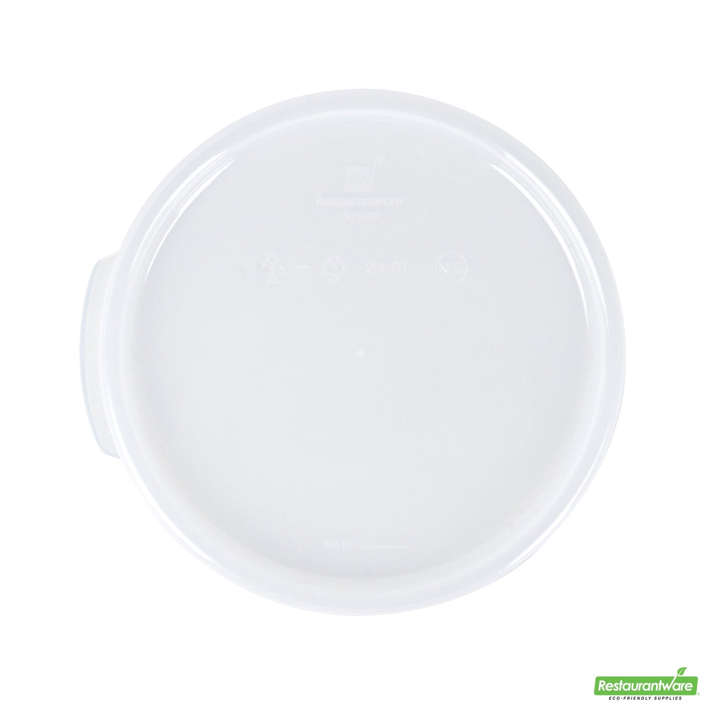 Wholesale Restaurantware Met Lux Round Translucent Plastic Food Storage Container Lid - Fits 2 and 4 Qt- Bulk