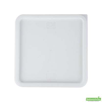 Wholesale Restaurantware Met Lux Square White Plastic Food Storage Container Lid - Fits 12, 18 and 22 Qt- Bulk