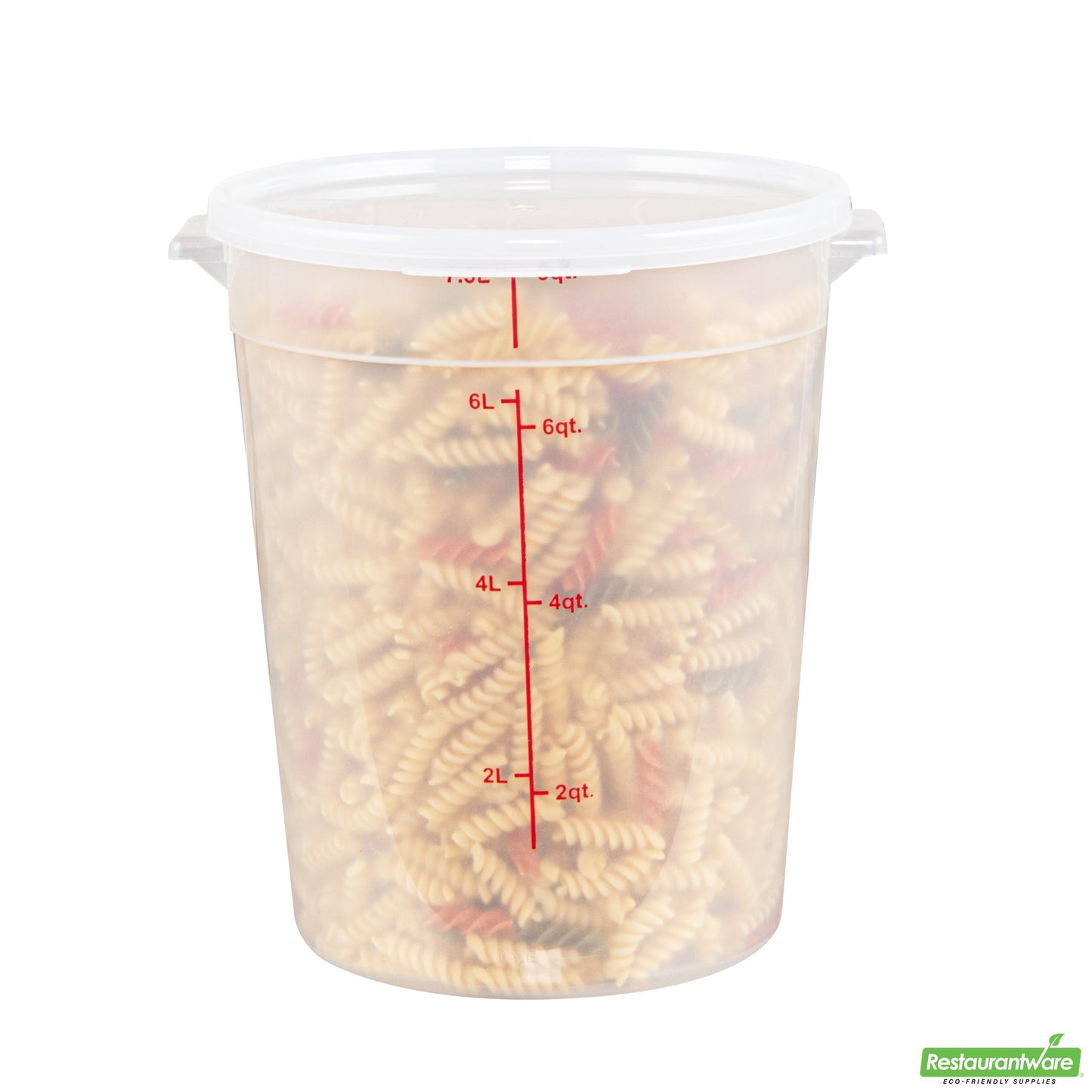 Wholesale Restaurantware Met Lux Round Translucent Plastic Food Storage Container Lid - Fits 6 and 8 Qt- Bulk