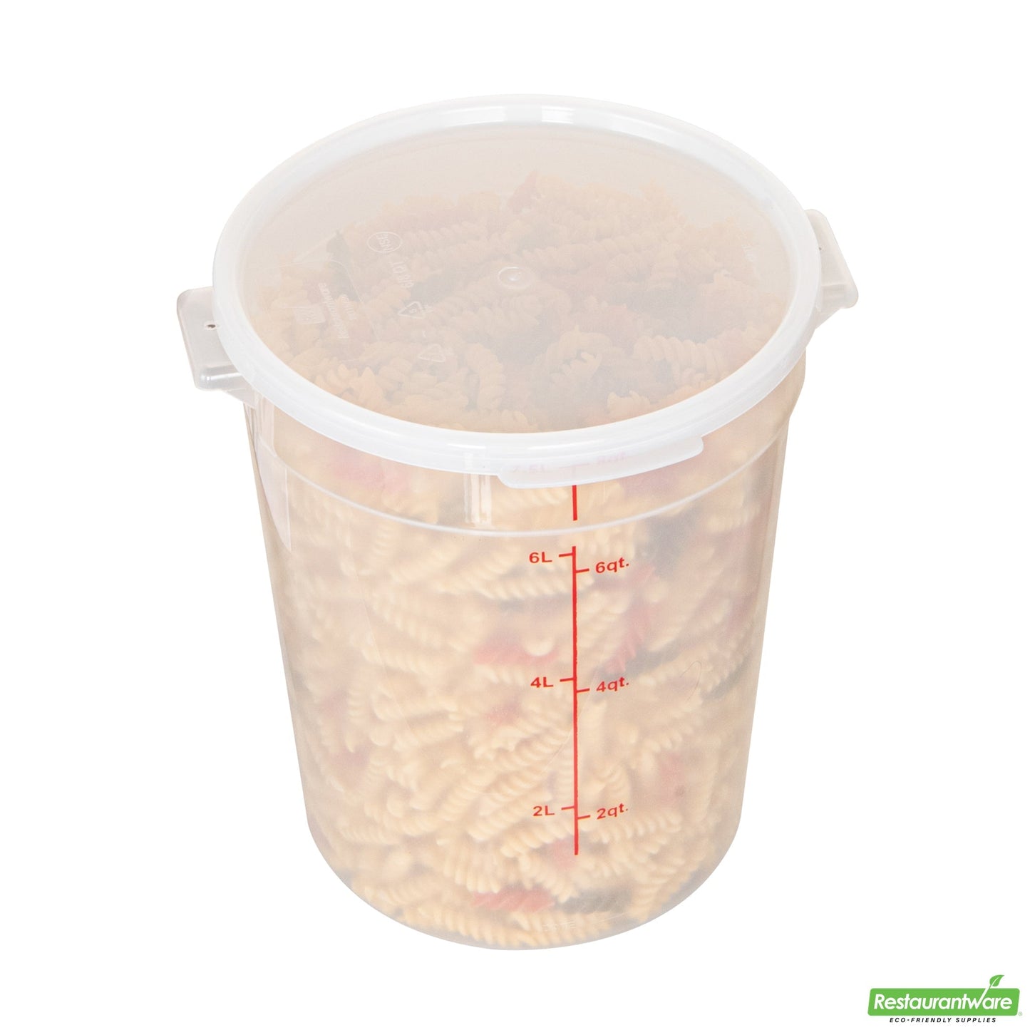 Wholesale Restaurantware Met Lux Round Translucent Plastic Food Storage Container Lid - Fits 6 and 8 Qt- Bulk