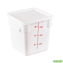 Wholesale Restaurantware Met Lux Square White Plastic Food Storage Container Lid - Fits 6 and 8 Qt- Bulk