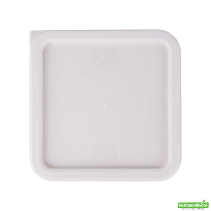 Wholesale Restaurantware Met Lux Square White Plastic Food Storage Container Lid - Fits 6 and 8 Qt- Bulk