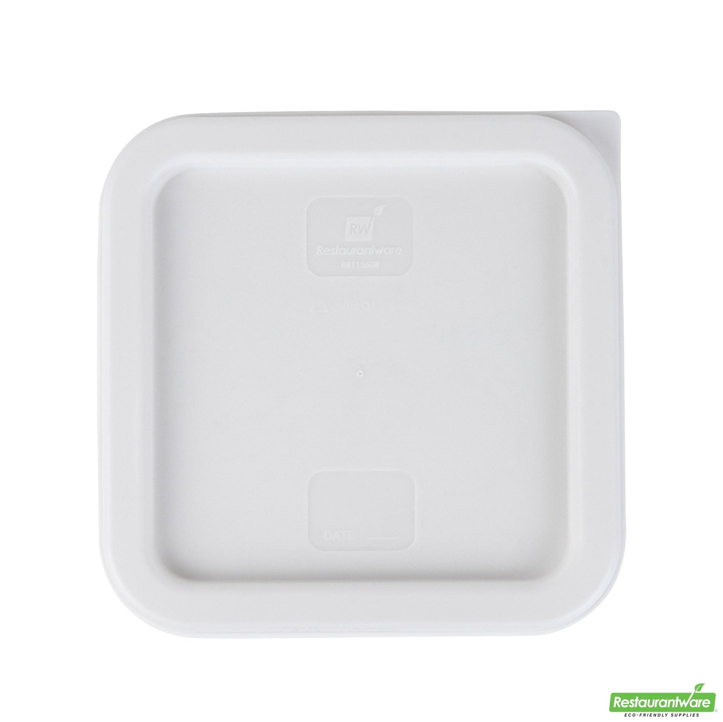 Wholesale Restaurantware Met Lux Square White Plastic Food Storage Container Lid - Fits 2 and 4 Qt- Bulk