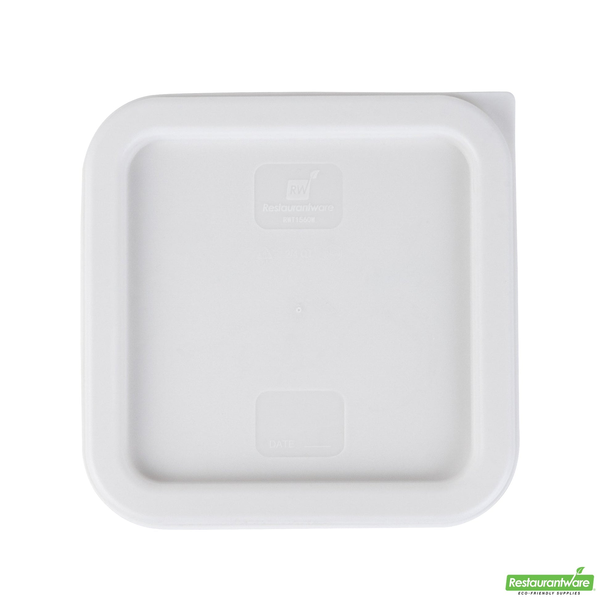 Wholesale Restaurantware Met Lux Square White Plastic Food Storage Container Lid - Fits 2 and 4 Qt- Bulk